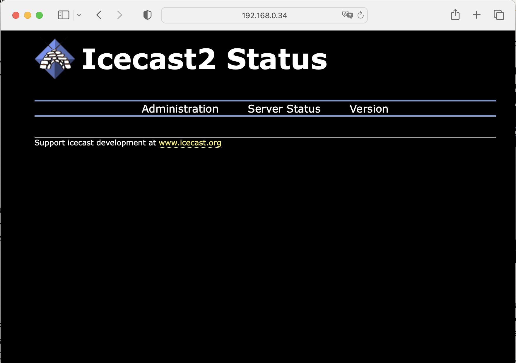 Icecast Status Page